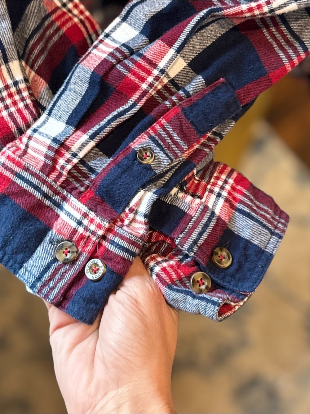 Boston Traders Men’s Plaid Flannel Shirt | Diagonal Pocket | Size Large - Picture 5 of 10